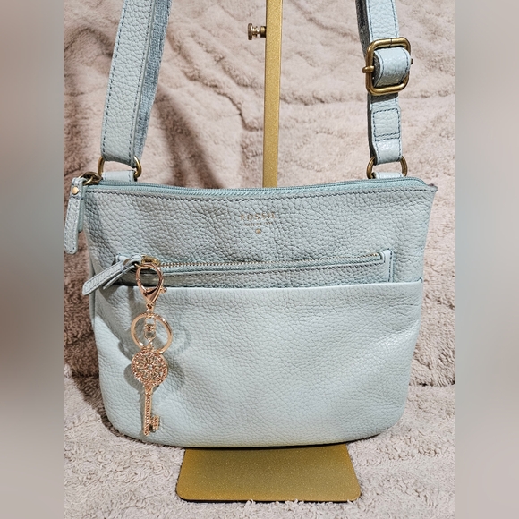 Fossil MINT GREEN Crossbody Bag & Matching Wallet Set CLEAN!! - Picture 6 of 16